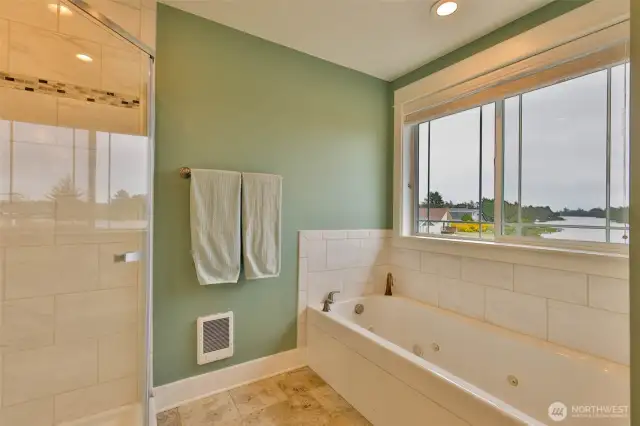 Jetted tub for end of day relaxation