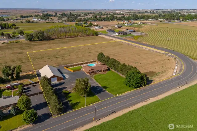 Lot lines are estimated, 5.7 Acres