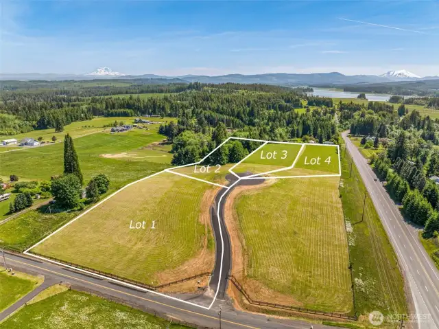 Approximate lot lines. 4 lots available.
