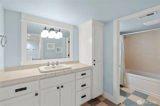 Lower level full bathroom