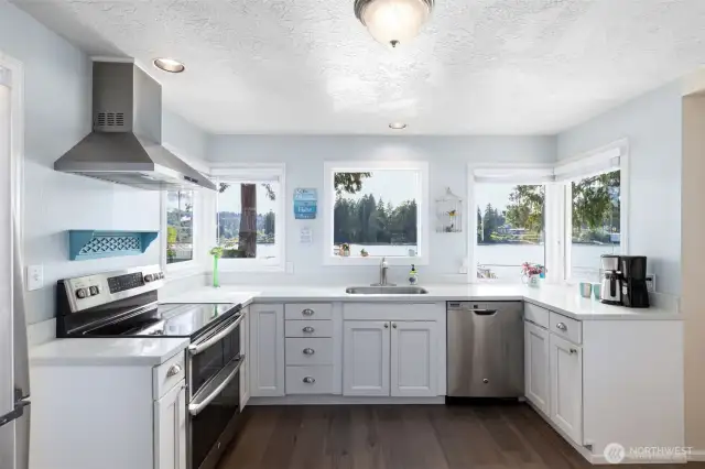 Kitchen overlooking the water