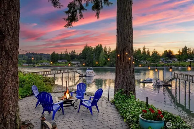 Patio overlooking the bay