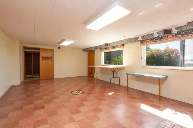 Easy access from daylight basement to the back yard.
