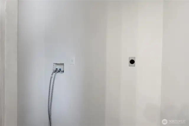 Laundry Hookups in the Main Floor 1/2 Bath.