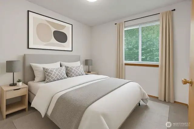 Bedroom #2 with Virtual Staging.