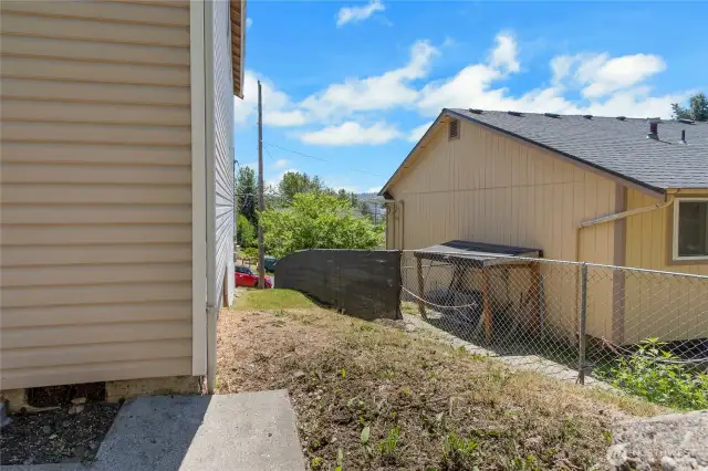 East side of the home.