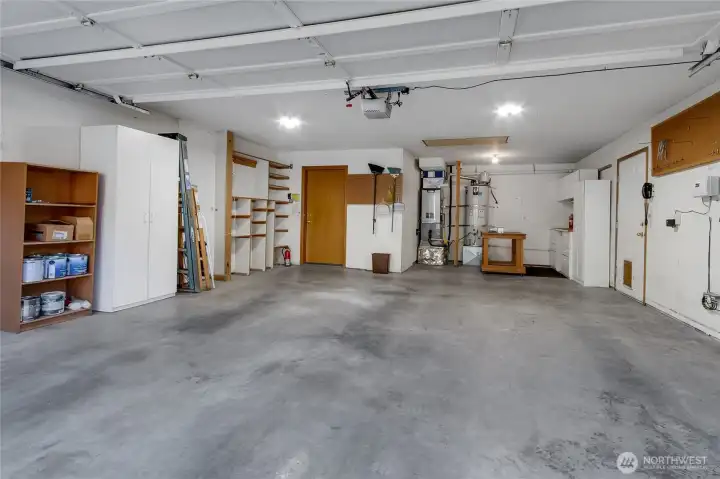 garage with extra room