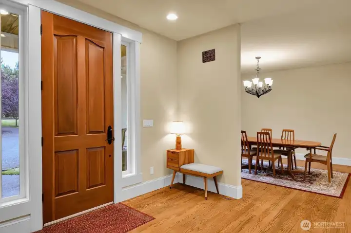 Enter into the light filled home.