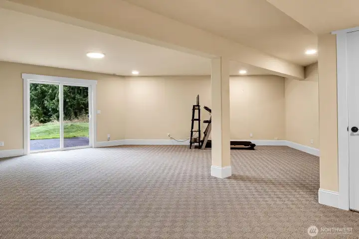 This is the second, very large bonus room on the lower level.
