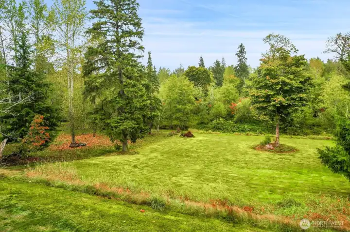 This shows the lower lawn
