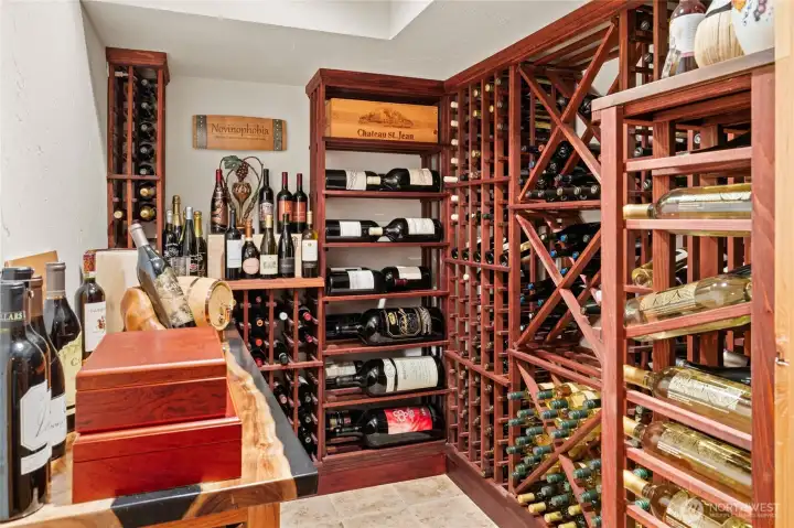 Climate controlled wine cellar