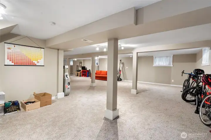 When you're living the "good life" you have space in your basement for your wine collection, assortment of bikes and ski equipment.