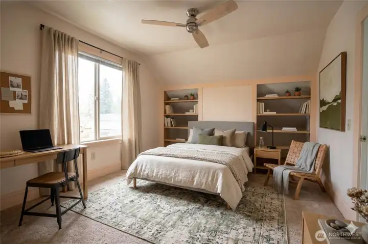 AI generated photo of 2nd upstairs bedroom potential AI generated photo of 2nd upstairs bedroom potential