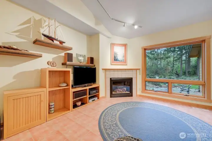 View to the outdoors from the living room.