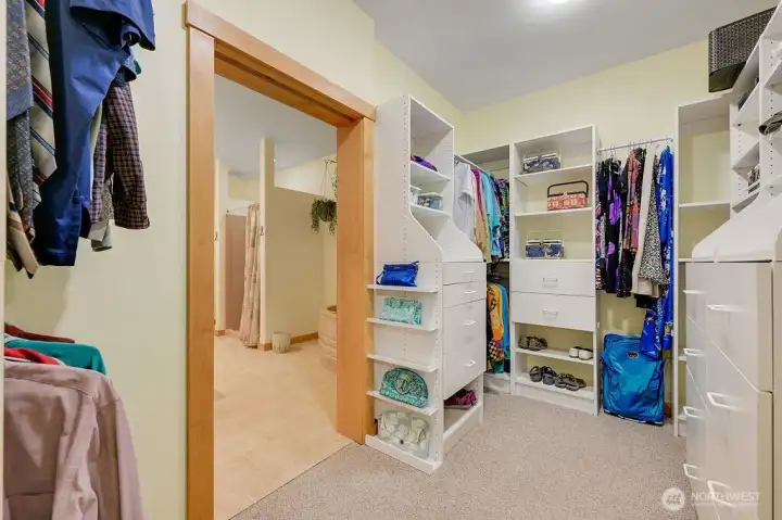 Spacious closet.