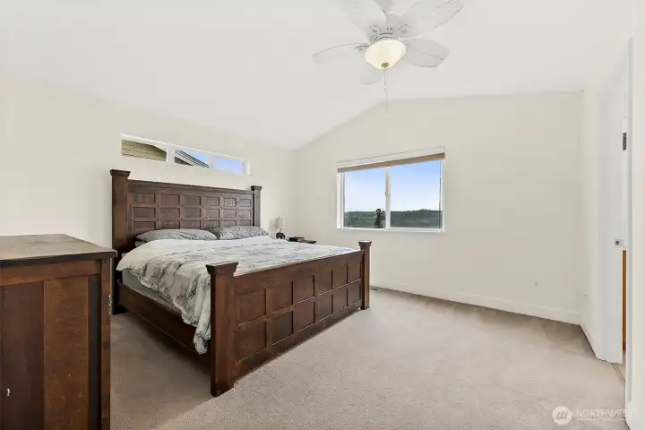 Spacious primary bedroom