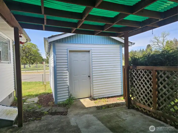 inside shed