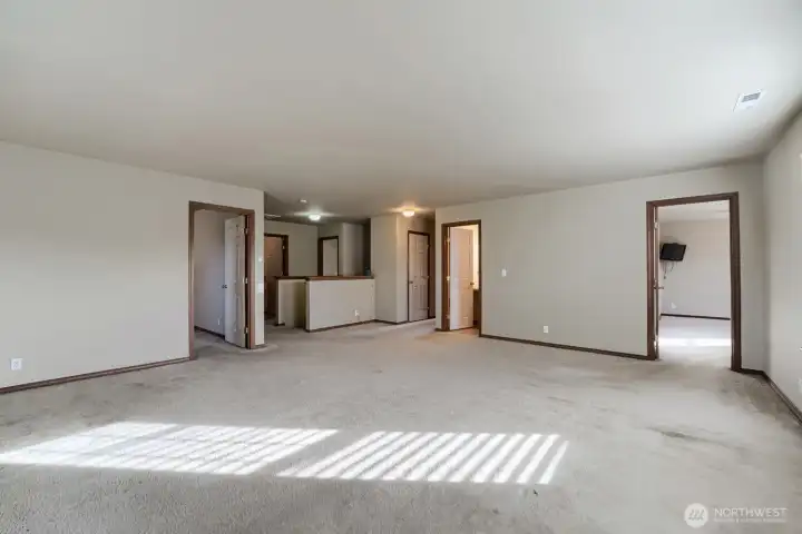 Huge bonus room at the top of the stairs