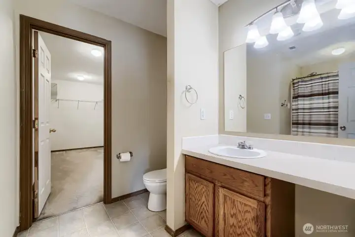 Primary full bath and walk-in closet