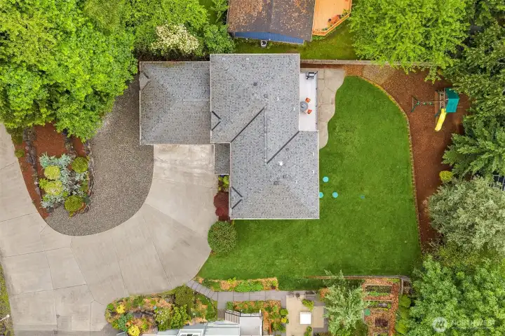 Bird's eye view of the property. Bird's eye view of the property.