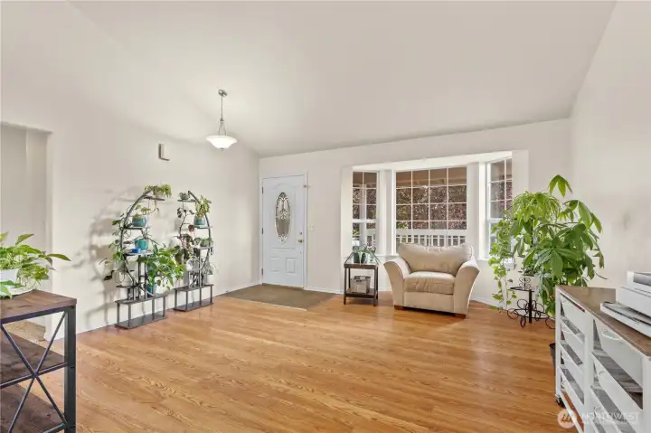 Formal living room. Angle taken from dining room area.