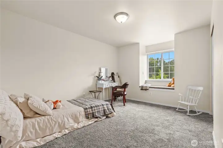 Bedroom with window seat