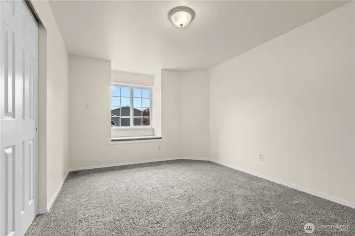 Bedroom with window seat