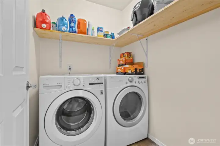 Laundry room - located in/throuh the half bath on main