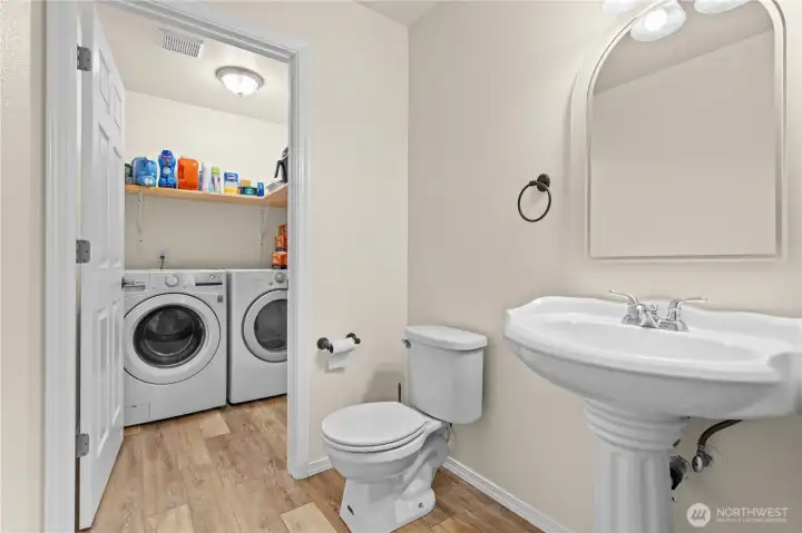 Half bath and laundry on main floor