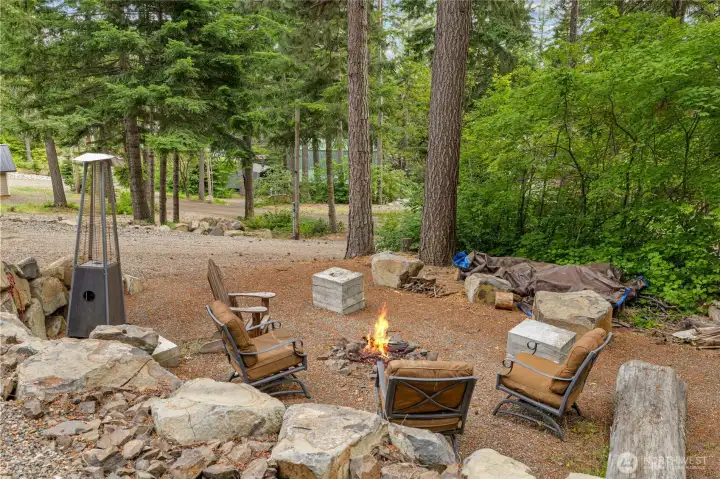 Incredible outdoor firepit area