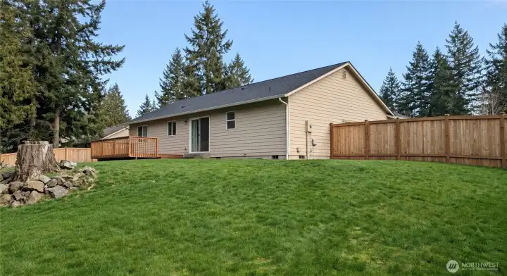 Spacious backyard