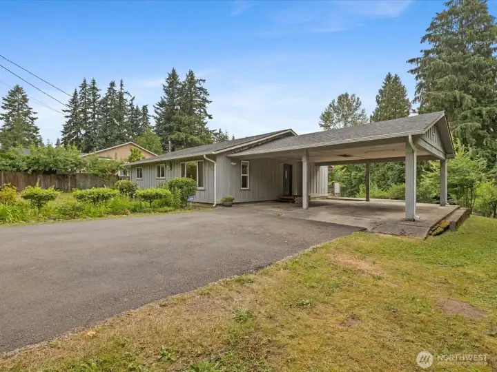 Covered Carport & Ample Parking Covered Carport & Ample Parking