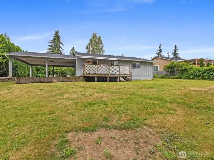 Expansive backyard Expansive backyard