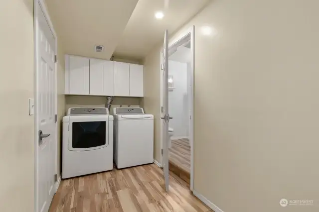 Laundry room on lower level.