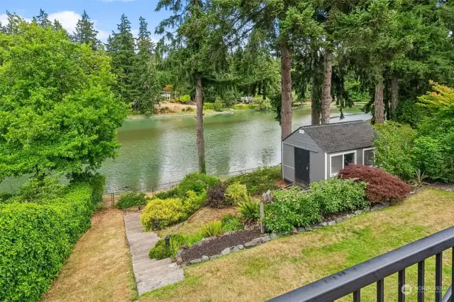 Wonderful shed could make a nice studio space or storage for kayaks, etc.