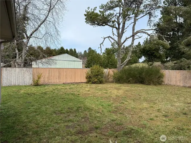 Fenced yard