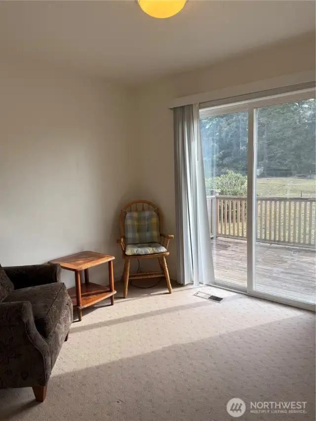 3rd Bedroom with deck to outside