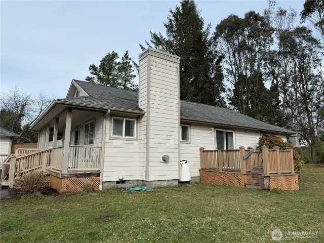 South side of house