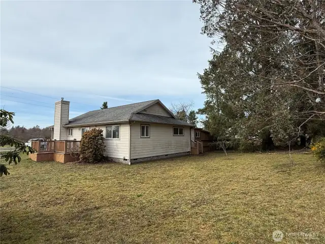 East or back of the house