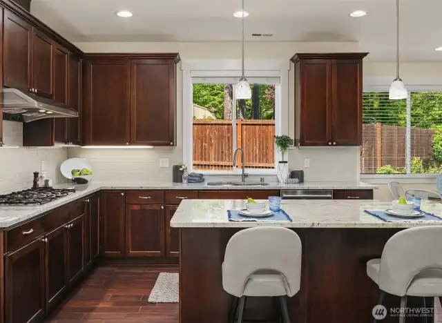Kitchen Bathed w Natural Light