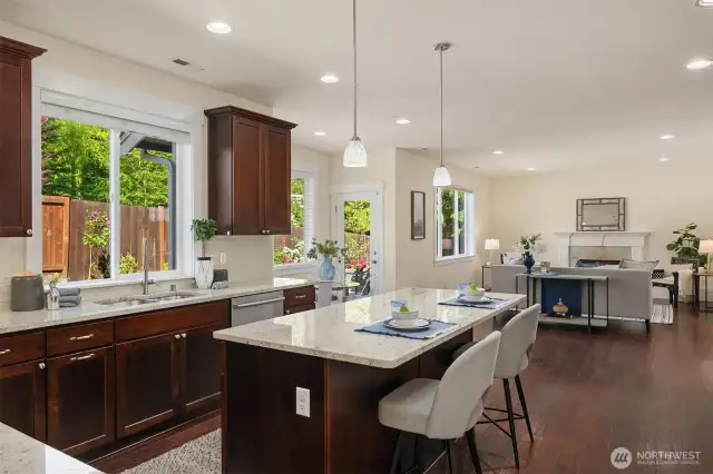 Open Floor Concept with Kitchen and Great Room