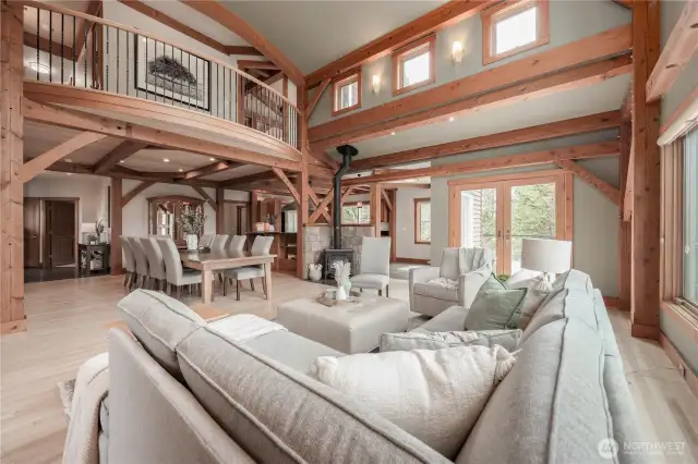 Living Room with Wood Stove
