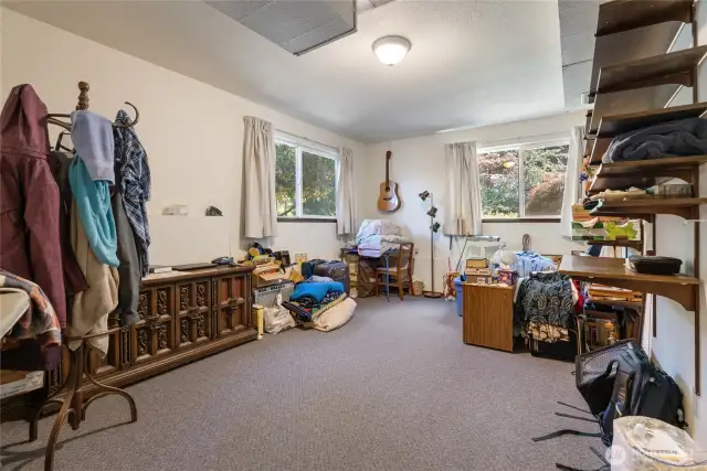 Another large bonus room in the basement.  Starting to pack up the house, but this space was used as a music room.