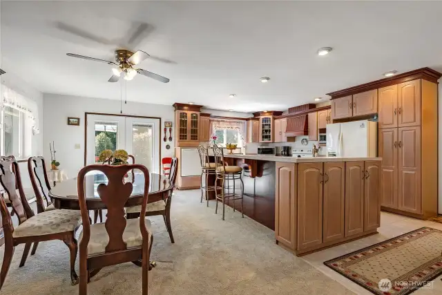 Expanded kitchen is a permitted addition to the home.  Plenty of storage and prep space for your meal needs!