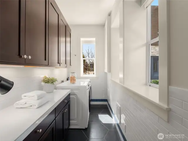 Laundry room with storage