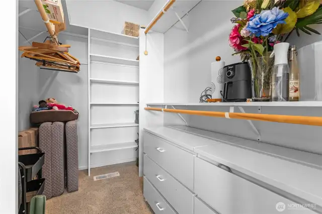 Large primary walk-in closet