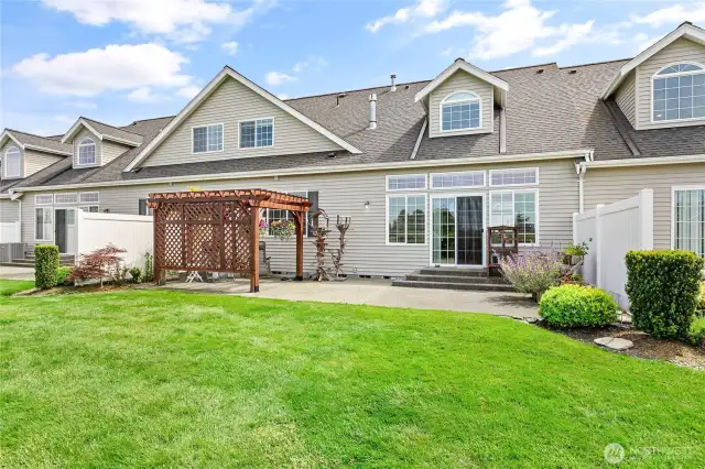 Enjoy a private and generously sized outdoor patio, ideal for entertaining or quiet evenings at home