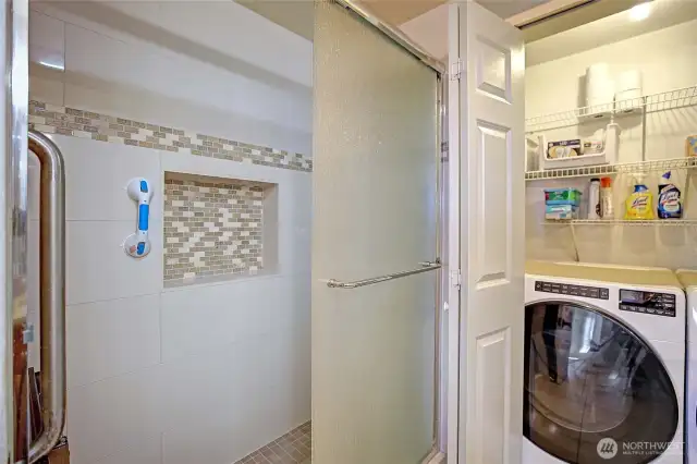 Large Tile Walk-In Shower~