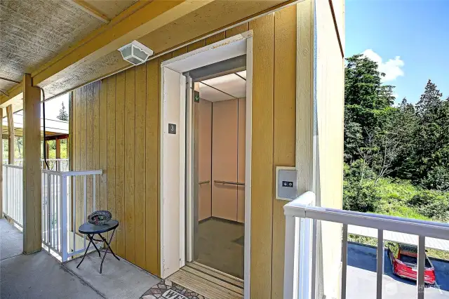 Elevator allows for NO Steps, Level Living~