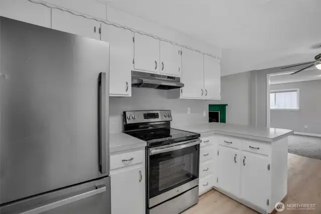 Stainless steel appliances are all included in the sale of the home.
